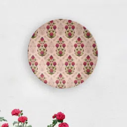 MulticolouredAbstract Floral Motif Decorative Ceramic Wall Plate-image-72