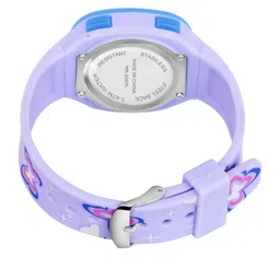 EWWE Unisex Kids Printed Dial & Straps Digital Multi Function Watch 2207 Square-Purple image 3