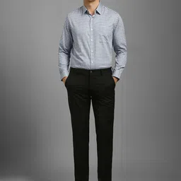 Louis Philippe Men Classic Regular Fit Spread Collar Abstract Printed Cotton Formal Shirt image 3