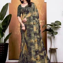 KANOODA Abstract Printed Bollywood Georgette Saree-picture-21