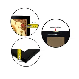 Hawai Black & Yellow Wooden Transparent Acrylic Sheet Gold Plated Wall Photo Frame image 4