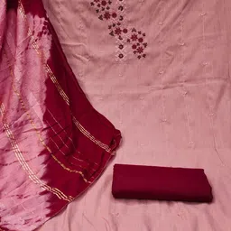 LeeliPeeri Designer Embroidered Unstitched Dress Material image 2