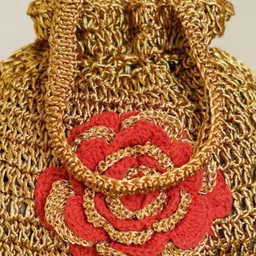 ITIHASIKALA Women Textured Bucket Embellished Handheld Bag image 2