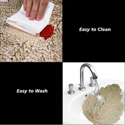 Kuber Industries Gold Toned 2 Pieces Textured Table Placemats image 3