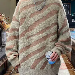 StyleCast x Revolte Men Round Neck Full Sleeves Colourblocked Pullover with Fuzzy Detail image 2