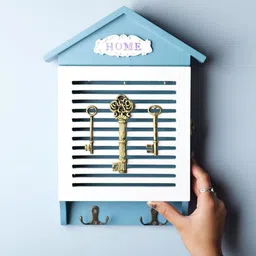 MARKET99 Blue Home Shaped Key HolderBox-image-73
