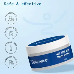 Be Bodywise 4% AHA BHA Body Butter With  2% Salicylic Acid & Shea Butter - 200 g image 2
