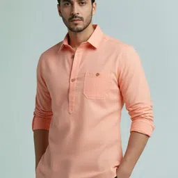 Vida Loca Solid Shirt Collar Short Straight Kurta-picture-25