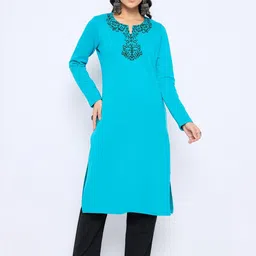 VIAZAA Women Cotton A-Line Kurtas-image-8