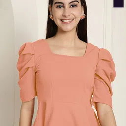 Tromko Women Pack Of 2 Puff Sleeve Peplum Top-picture-22