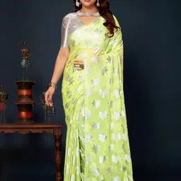 REDFISH Printed Daily Wear Lycra Blend Saree-picture-39