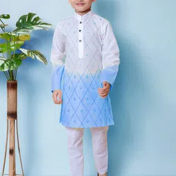 BAESD Boys Embroidered Regular Kurta with Pyjamas-picture-31
