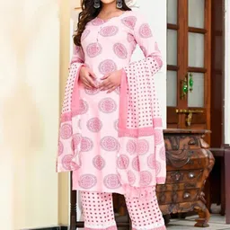 7threads 1 Stop Fashion Ethnic Motifs Printed Regular Kurta with Trousers & Dupatta-picture-12