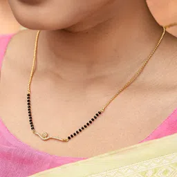 ABDESIGNS Gold-Plated Artificial Stones and Beads Mangalsutra-picture-28