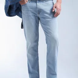 Flying Machine Men Straight Fit Mid-Rise Light Fade Stretchable Jeans image 2