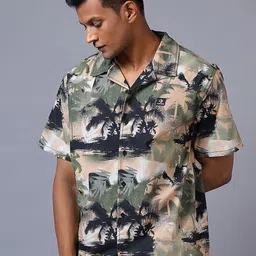 Converse Standard Tropical Printed Spread Collar Pure Cotton Shirt image 5