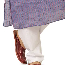 Exotic India Men Striped Regular Kurta with Pyjamas image 2