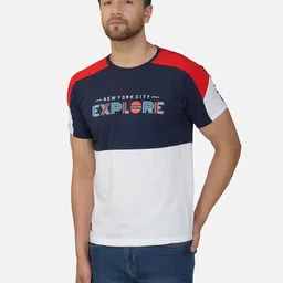 ALARM Men Printed Applique T-shirt-image-5