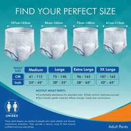 Not Out 3D Core Technology Adult Diapers - 20 Pieces - M image 5