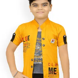 BAESD Boys Typography Printed Cotton Casual Shirt-picture-52