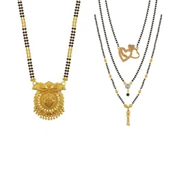 Bhanu diam Gold-Plated Brass Mangalsutra-picture-11