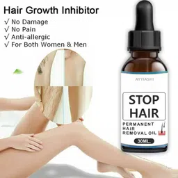 ayyiashi Permanent Hair Removal Oil | Gentle Formula | Natural Extract Blend Oil image 3