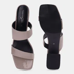 Forever Glam by Pantaloons Colourblocked Open Back Mules image 2