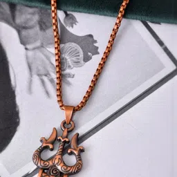 P. R. PRINTS Unisex Copper-Plated Mahakal Pendants image 2