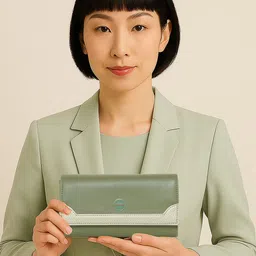 ESBEDA Women Bi-Tone Brand Logo PU Two Fold Wallet-image-80