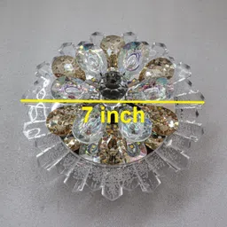 adwait Rotating Crystal Flower_T Chandelier Ceiling Lamp image 2
