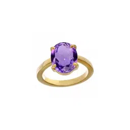 GenZcomplex Gold-Plated Brass Amethyst Finger Ring-picture-39