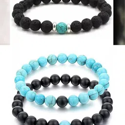 Vanira Set Of 3 Artificial Beaded Elasticated Bracelets-picture-37