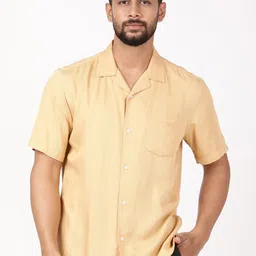 Indian Terrain Men Classic Fit Solid Cuban Collar Casual Shirt-image-90