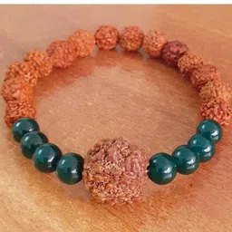 Divine souvenirs Unisex Artificial Beaded Elasticated Bracelet image 2
