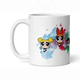 Mr UVD White & Blue Cartoon Characters Printed Ceramic Glossy Mug-picture-26