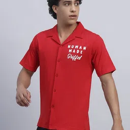 GRIFFEL Men Printed Slim Fit Shirt image 4