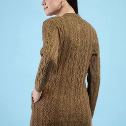 CLAPTON Geometric Self Design Cardigan image 3