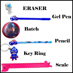 johnnie boy Avengers Pencil Box with Calculator, sharpner and Accessories- Captain Art Plastic Pencil Box image 2