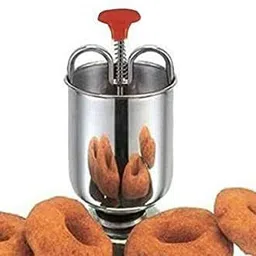 kedari Stainless Steel Medu Wada, Mendu Vada Maker Machine with Stand for Kitchen Vada Maker image 4
