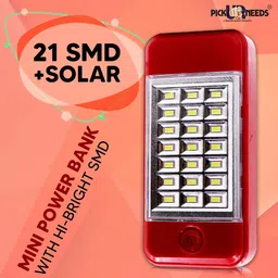 pick ur needs Solar Power Bank Cum 21 Hi-Bright Led 6 hrs Lantern Emergency Light image 2