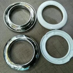 vf e curtains Plastic, Fabric Grommet Curtain Eyelet Rings with Lock, Silver (Pack of 16) Curtain Ring-picture-15