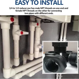 farmking 30pcs 1 Inch Male Thread to 1/2 Inch Female Threaded PVC Pipe Fittings Reducer Drip Irrigation Kit image 3