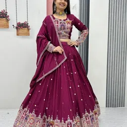pedr trends Embroidered Semi Stitched Lehenga Choli-picture-32