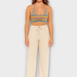 empracee Women Comfort Fit Beige Cotton Blend Trousers-picture-17