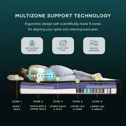 getrest LuxeAdapt Orthopedic MultiZoned Crystal Tech Memory Foam 8 Inch 10 Inch Pocketed Spring King Size Mattress image 5