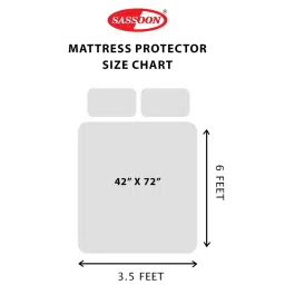 sassoon fab Laika (72X42) Terry Cotton Queen Size Mattress Protector in Brown Colour image 3