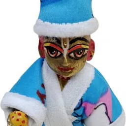 madhu traders set of 4 laddu gopal ji winter velvet (size 0 TO 1) any random color Dress image 4