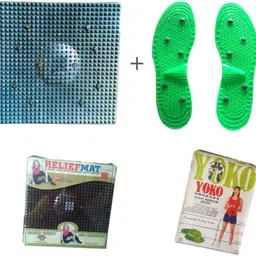 acm Acupressure Foot Mat For Stress And Pain Relief With Yoko Height Increaser Fitness Accessory Kit Kit-picture-20