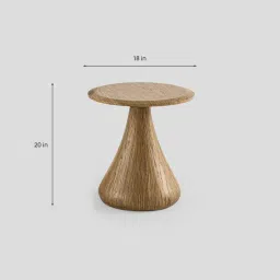 monteri Luna Nesting Coffee Table Set in Light Brown Matte Finish (Set of 3) image 4