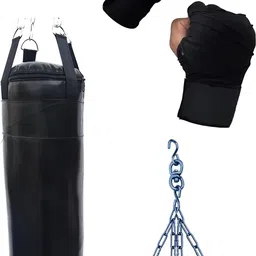 dmk Baba Punching Bag With chain and Handwraps Hanging Bag-picture-21